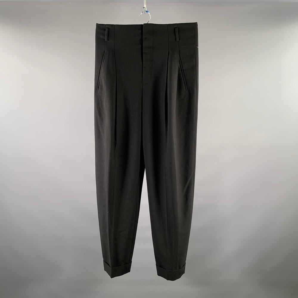 HAIDER ACKERMANN Size 32 Black Wool Pleated Dress Pants